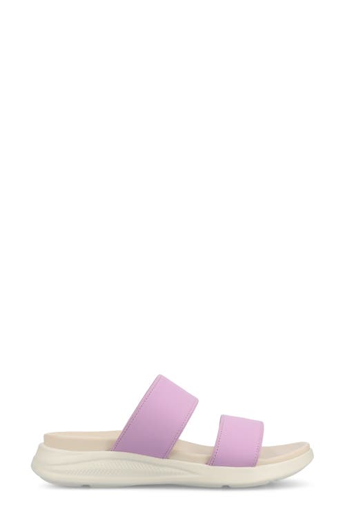 Journee Collection Women's Janis Double Band Comfort Wedge Sandals In Lilac