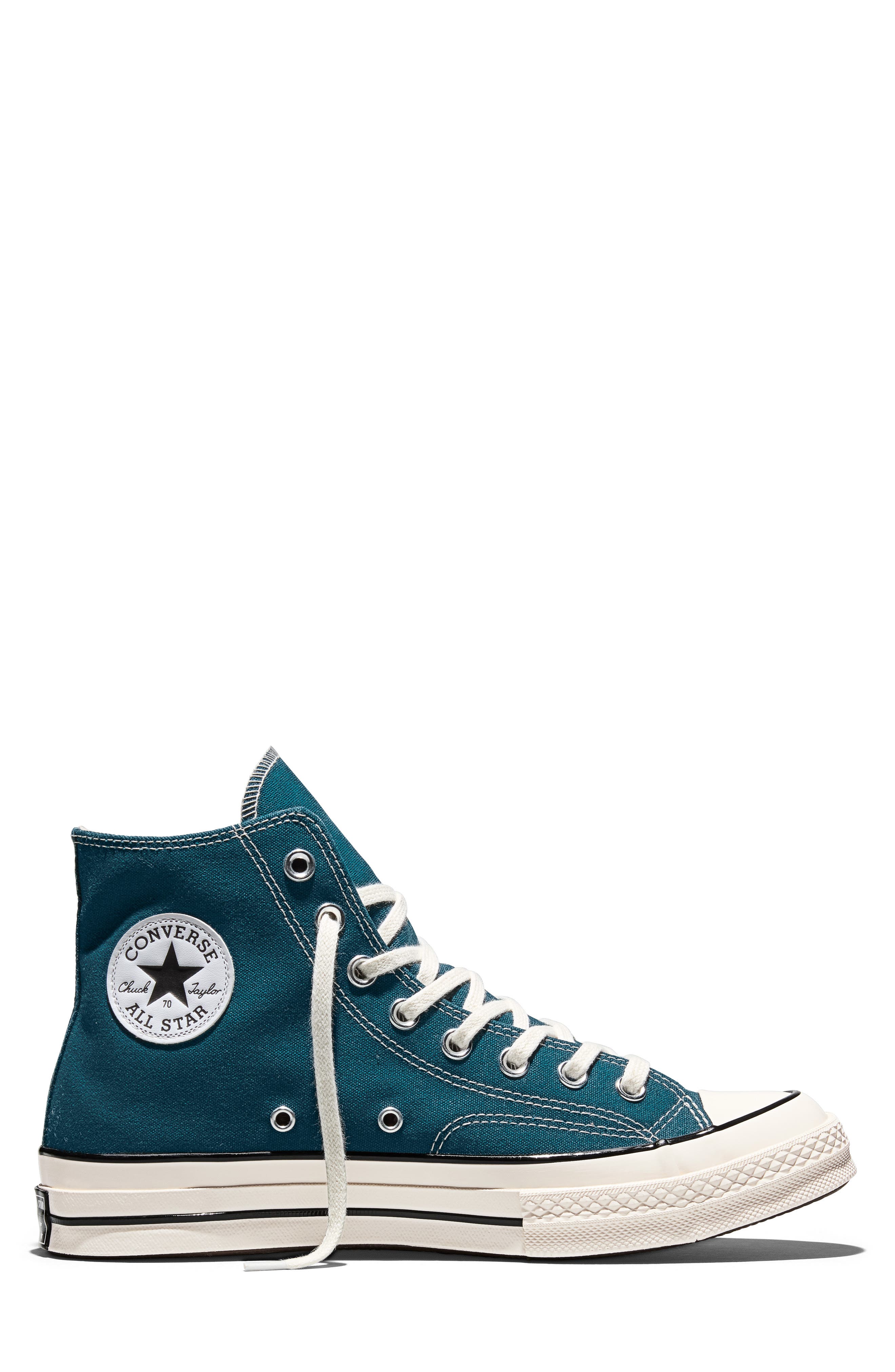 Chuck Taylor® 70 High Top Sneaker, Alternate, color, MURKY WATERS/ EGRET/ BLACK
