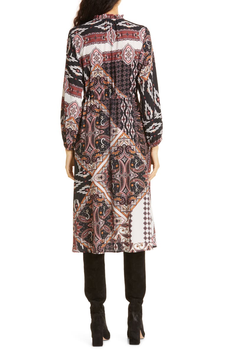 Cara Cara Tanglewood Long Sleeve Midi Dress, Alternate, color, 