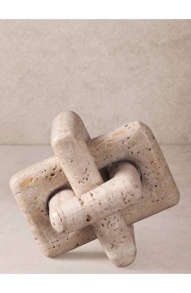 GAURI KOHLI Otago Small Travertine Knot, Alternate, color, Beige