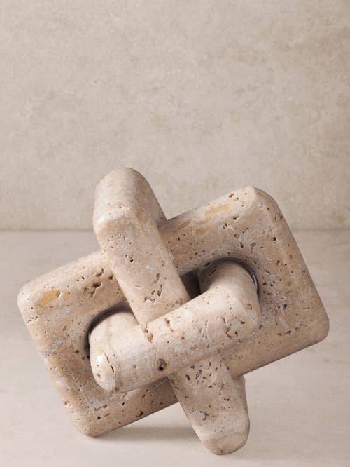 Gauri Kohli Otago Small Travertine Knot In Sand