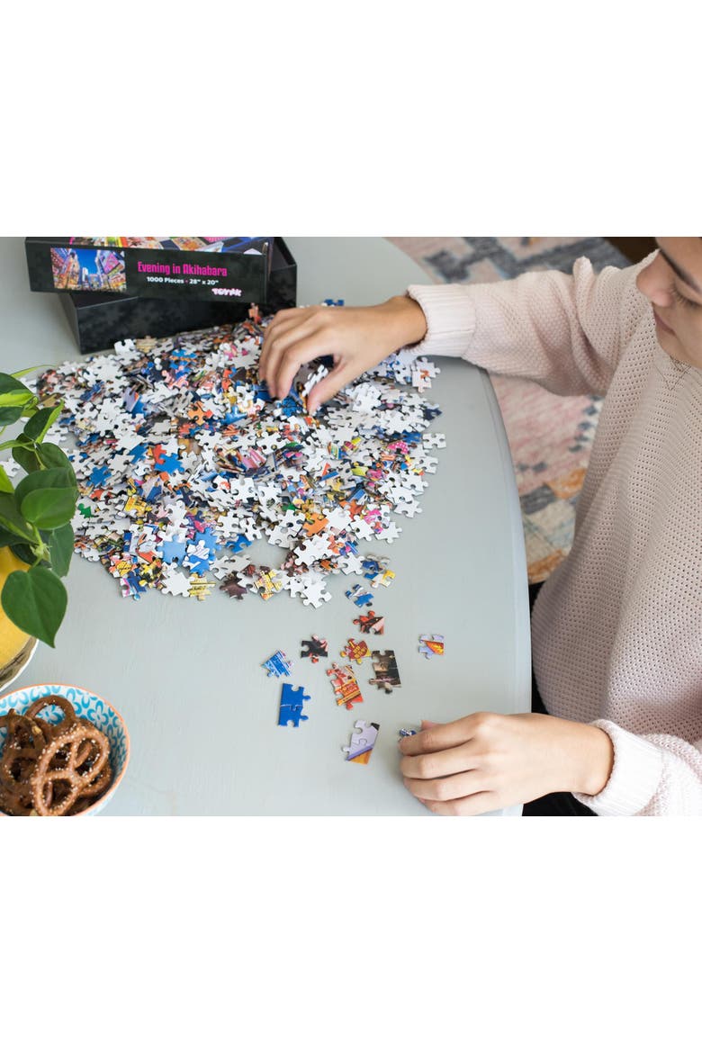 Evening In Akihabara Japan Puzzle For Adults And Kids | 1000 Piece Jigsaw Puzzle, Alternate, color, Blue