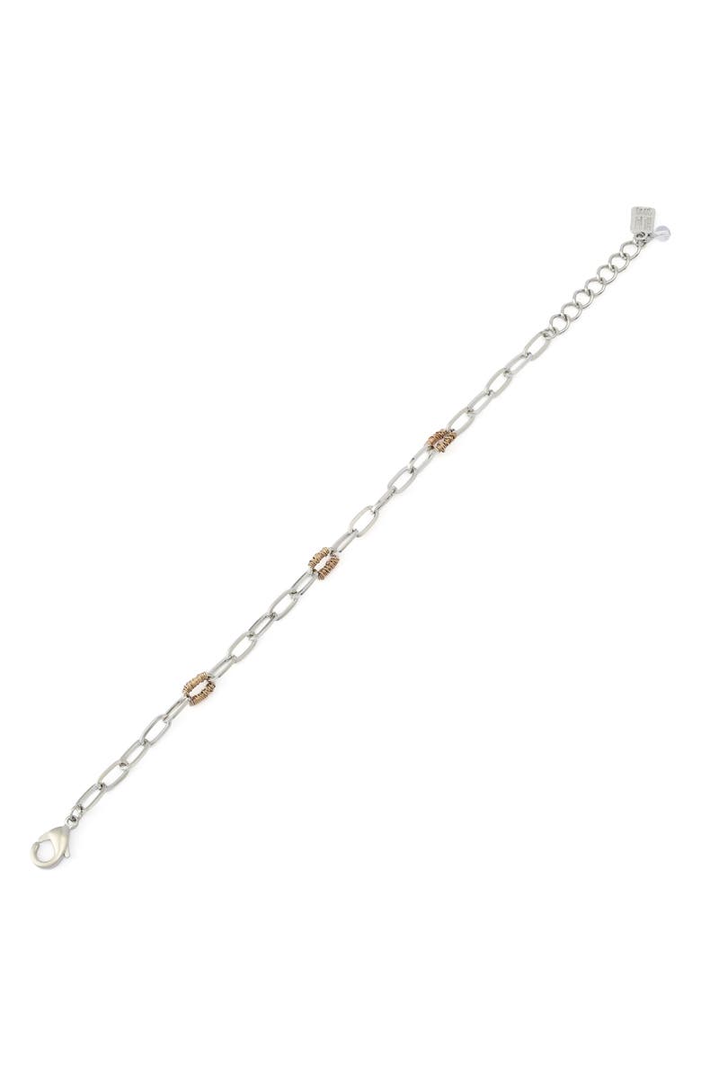 Robert Lee Morris Paperclip Bracelet, Alternate, color, Two Tone