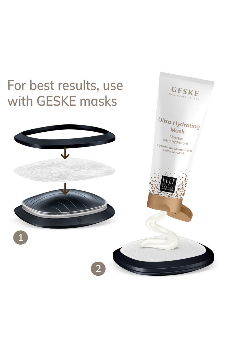 GESKE SmartAppGuided Sonic Warm & Cool Mask | 9 in 1, Alternate, color, Black
