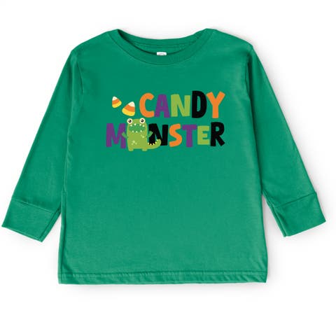 Candy Monster Colorful Toddler Long Sleeve Graphic Tee