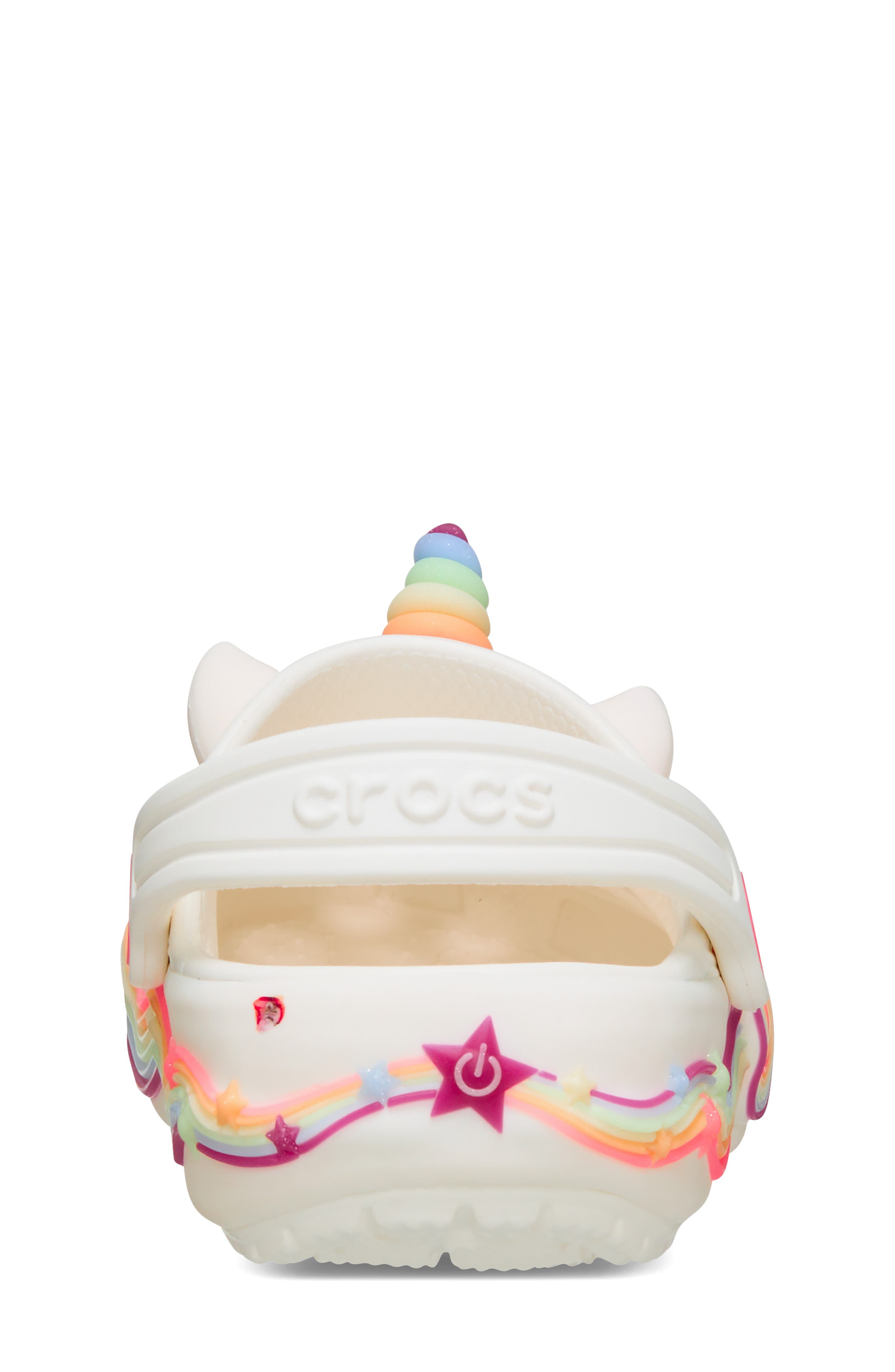 CROCS Kids' Classic Iam Unicorn Lights Clog, Alternate, color, Chalk