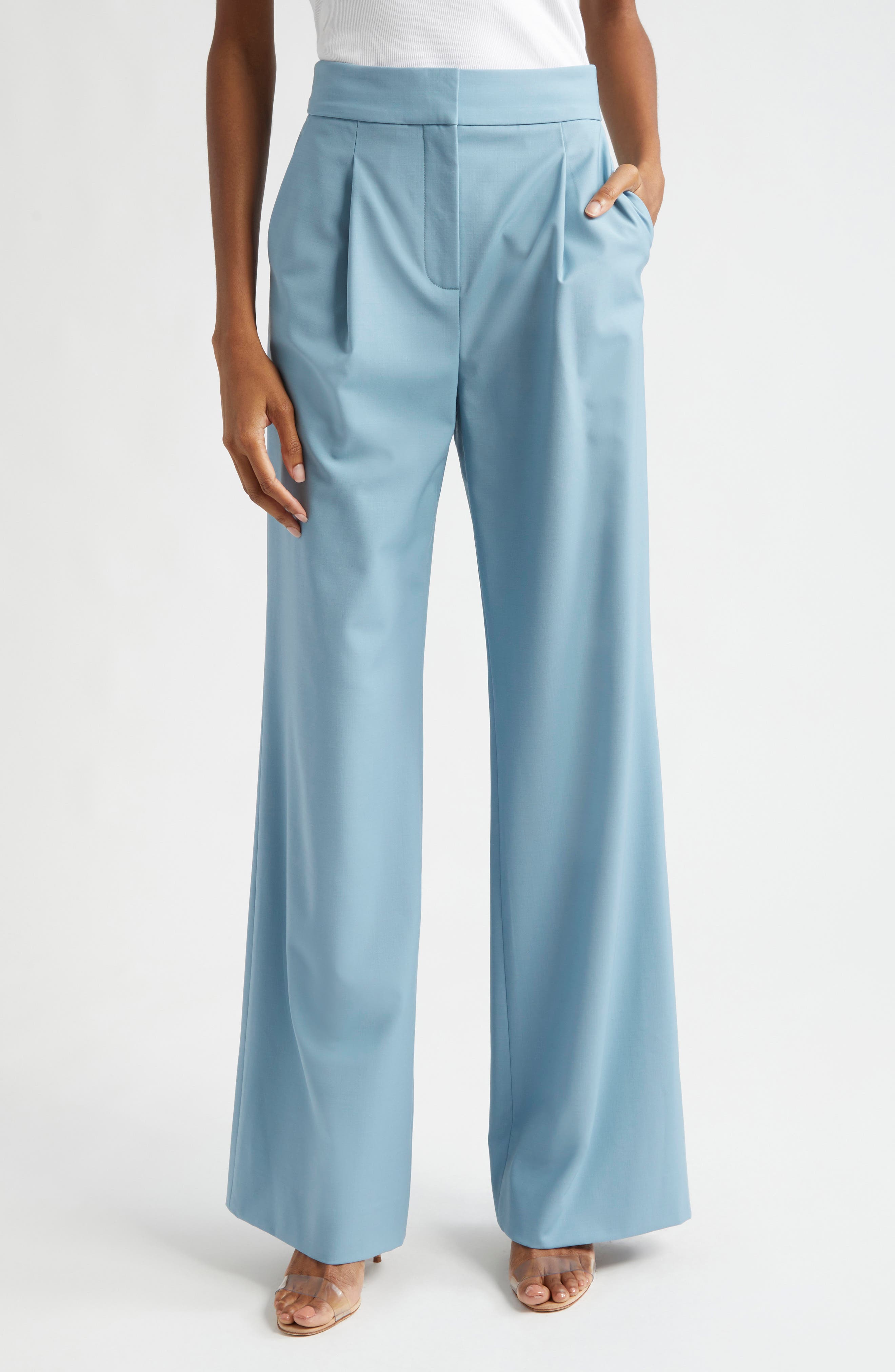 Veronica Beard Robinne Stretch Virgin Wool Blend Pants