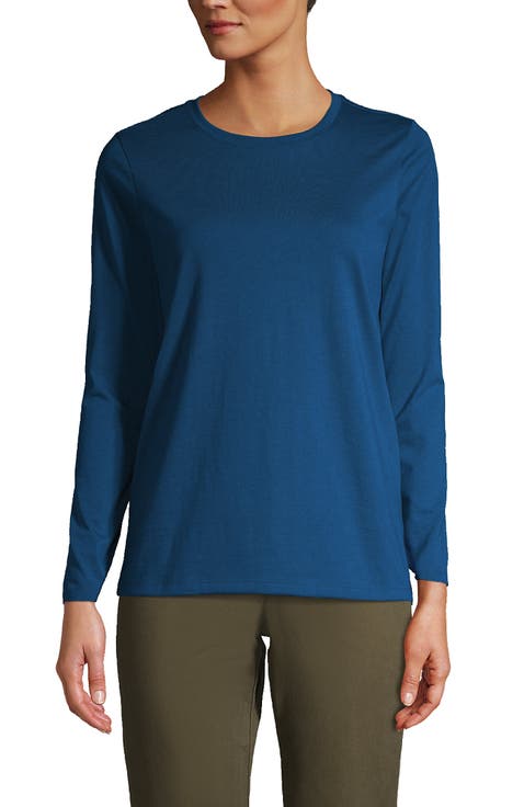 Supima Cotton Long Sleeve Crewneck T-Shirt