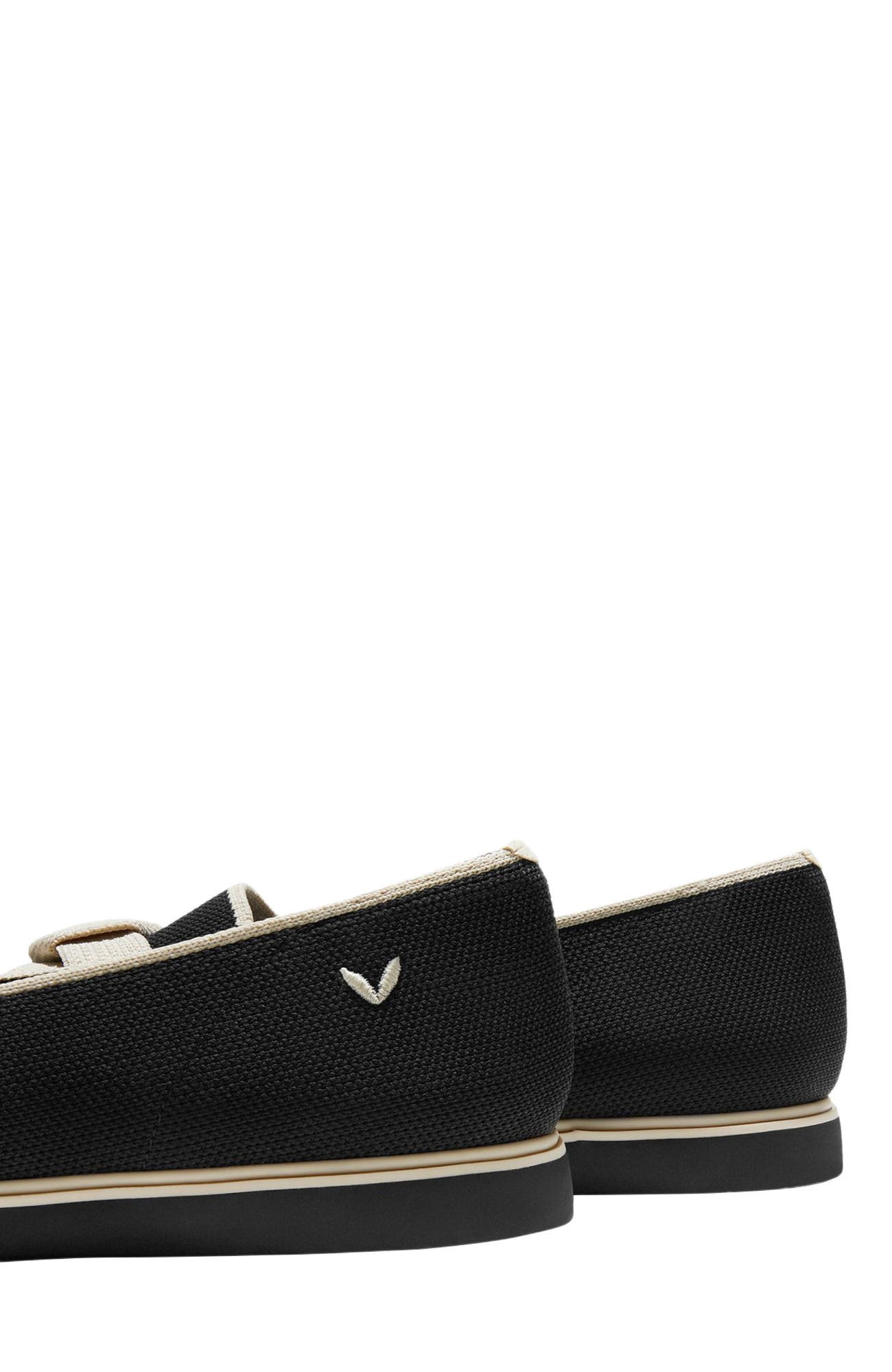 VIVAIA Water-Repellent Pointed-Toe Bow Loafers, Alternate, color, Black  Ivory