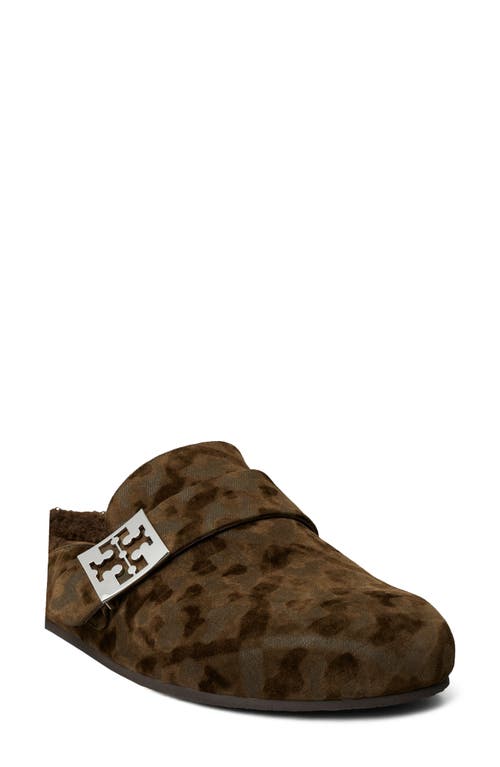 Tory Burch Mellow Faux Shearling Lined Mule In Brown