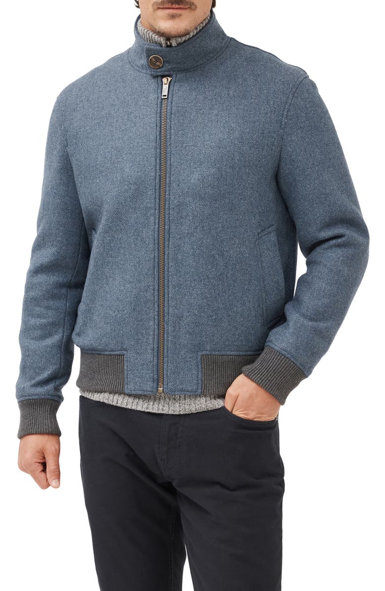 Rodd & Gunn Knapdale Wool Blend Zip-Up Bomber Jacket, Main, color, 