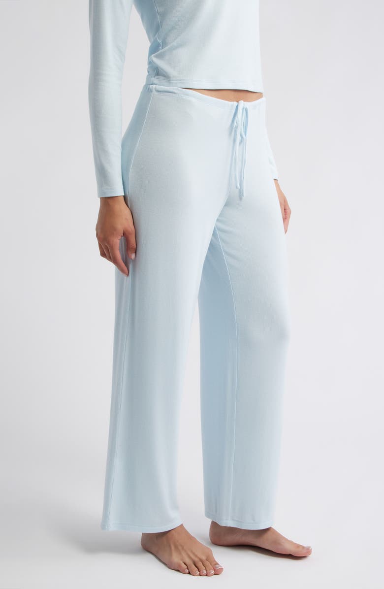 Open Edit Daydream Rib Lounge Pants, Alternate, color, Blue Delicate