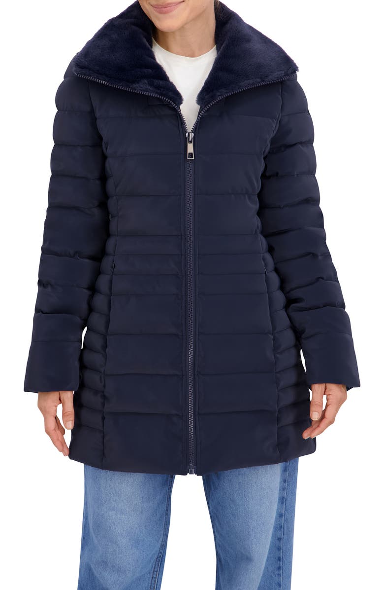 Ookie & Lala Stadium Puffer Jacket, Main, color, Navy