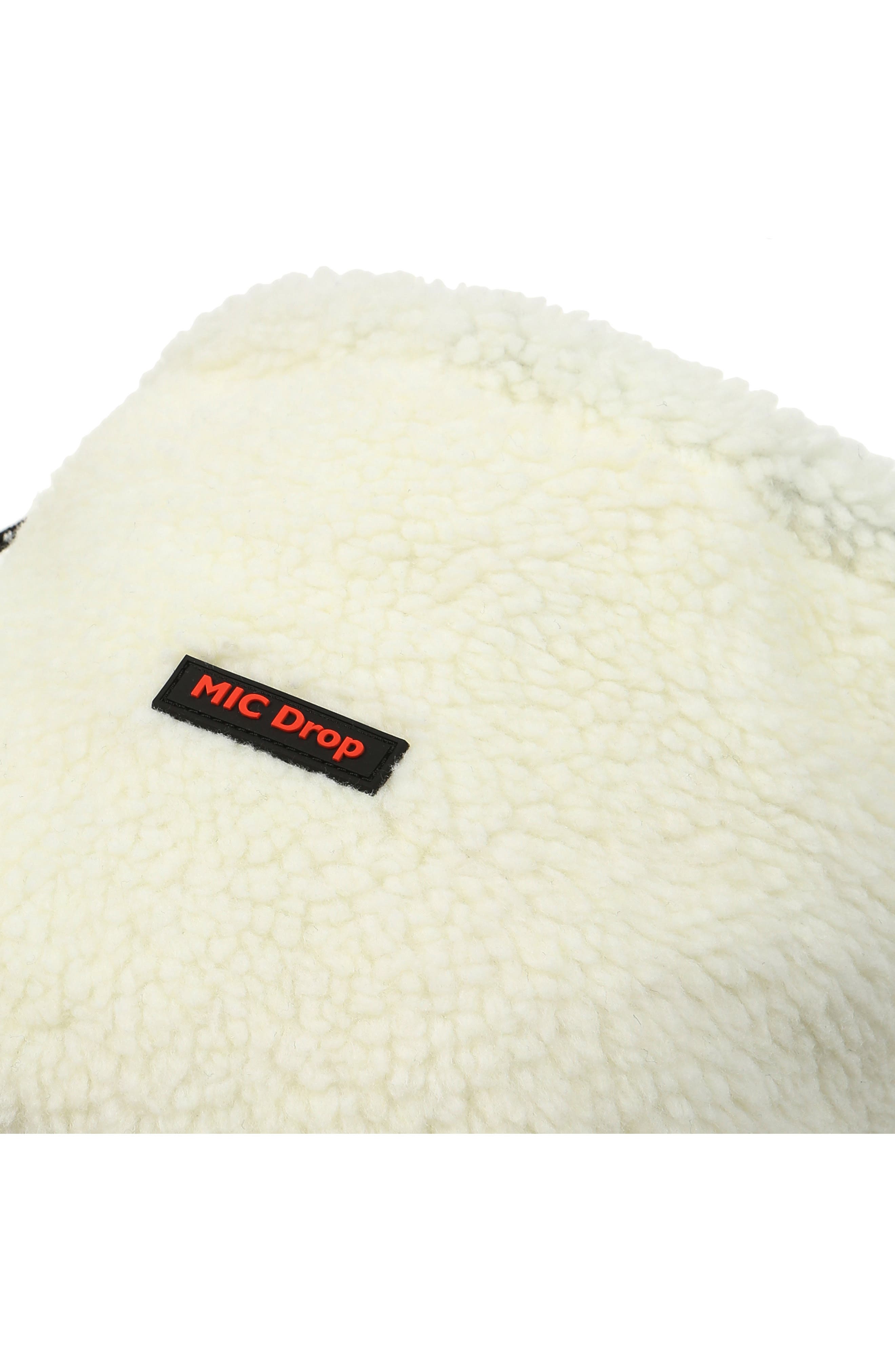 THEMED MERCH MIC Drop Fleece Pouch, Alternate, color, IVORY