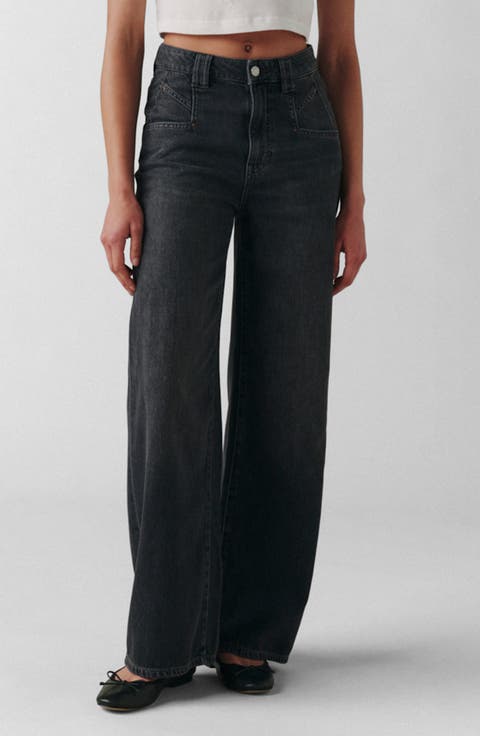 NCE High Waist Wide Leg Jeans