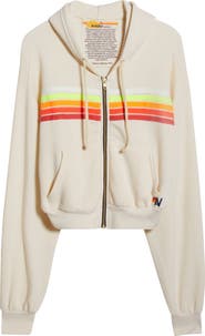 Aviator Nation 5-Stripe Zip Hoodie