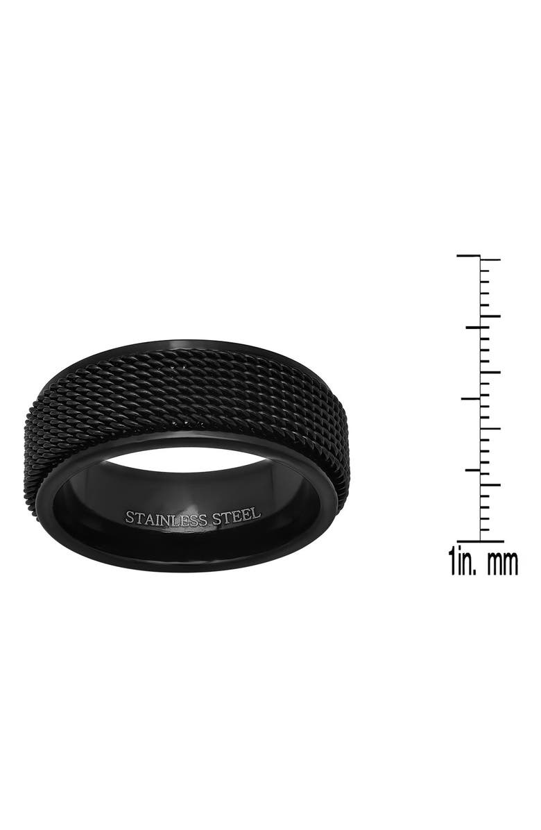 HMY JEWELRY Men's Textured Ring, Alternate, color, Black