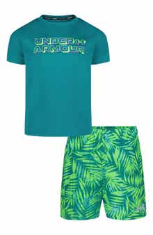 Under Armour Palm Grid Swim Graphic T-Shirt & Swim Trunks Set