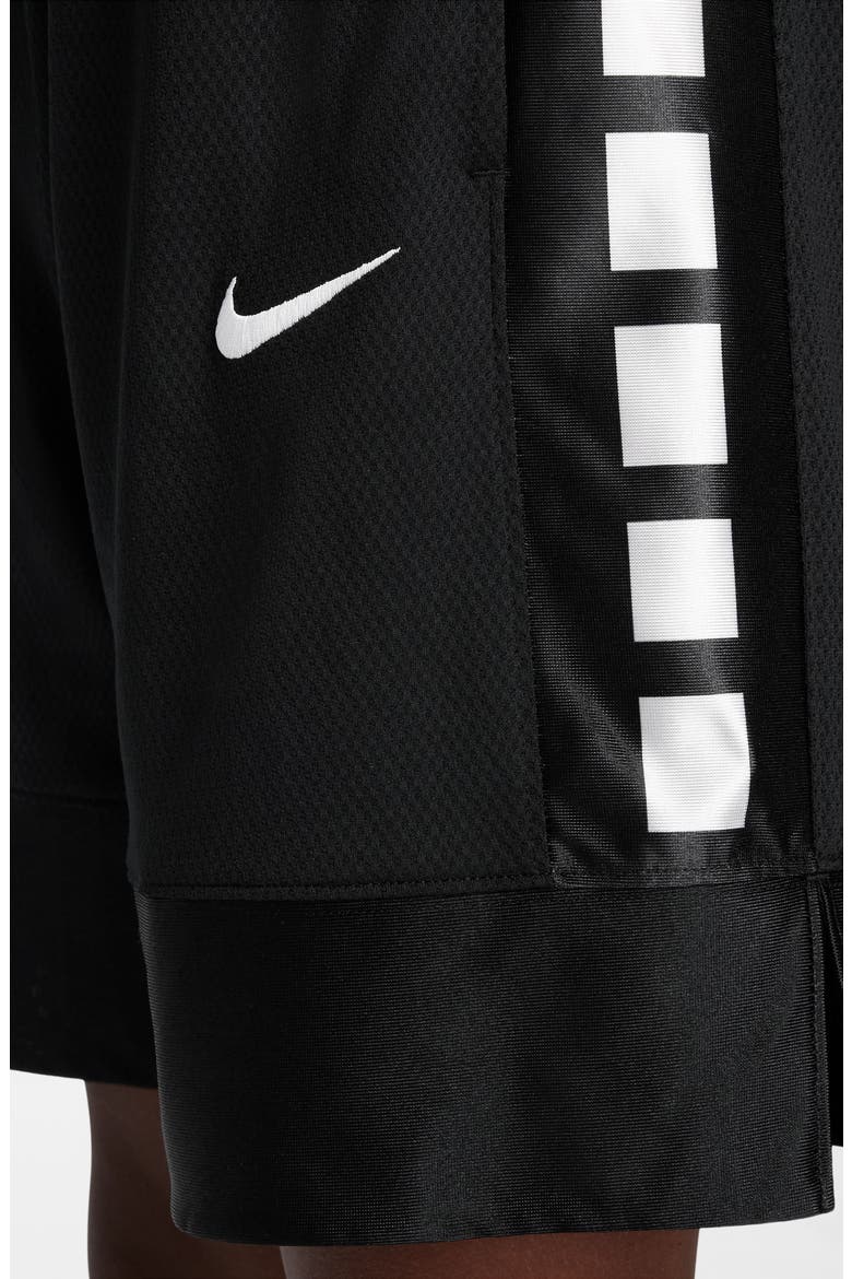 Kids' Dri-FIT Elite Basketball Shorts, Alternate, color, BLACK/ WHITE