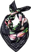 Nicole Miller Floral Satin Scarf