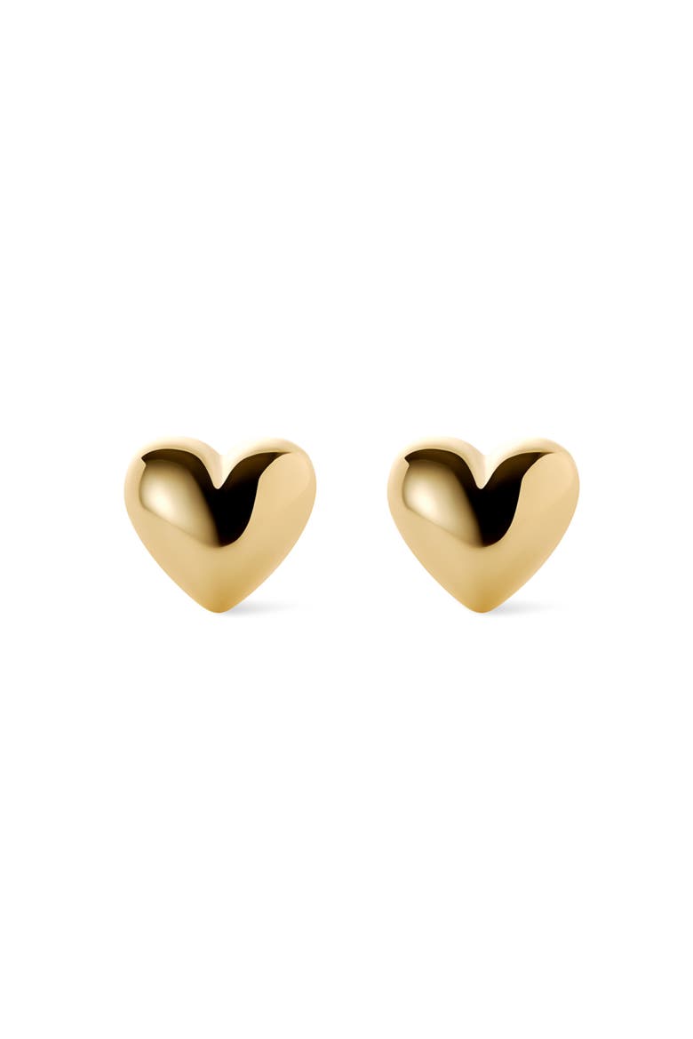 Heart Earrings - Lev Studs, Main, color, Gold