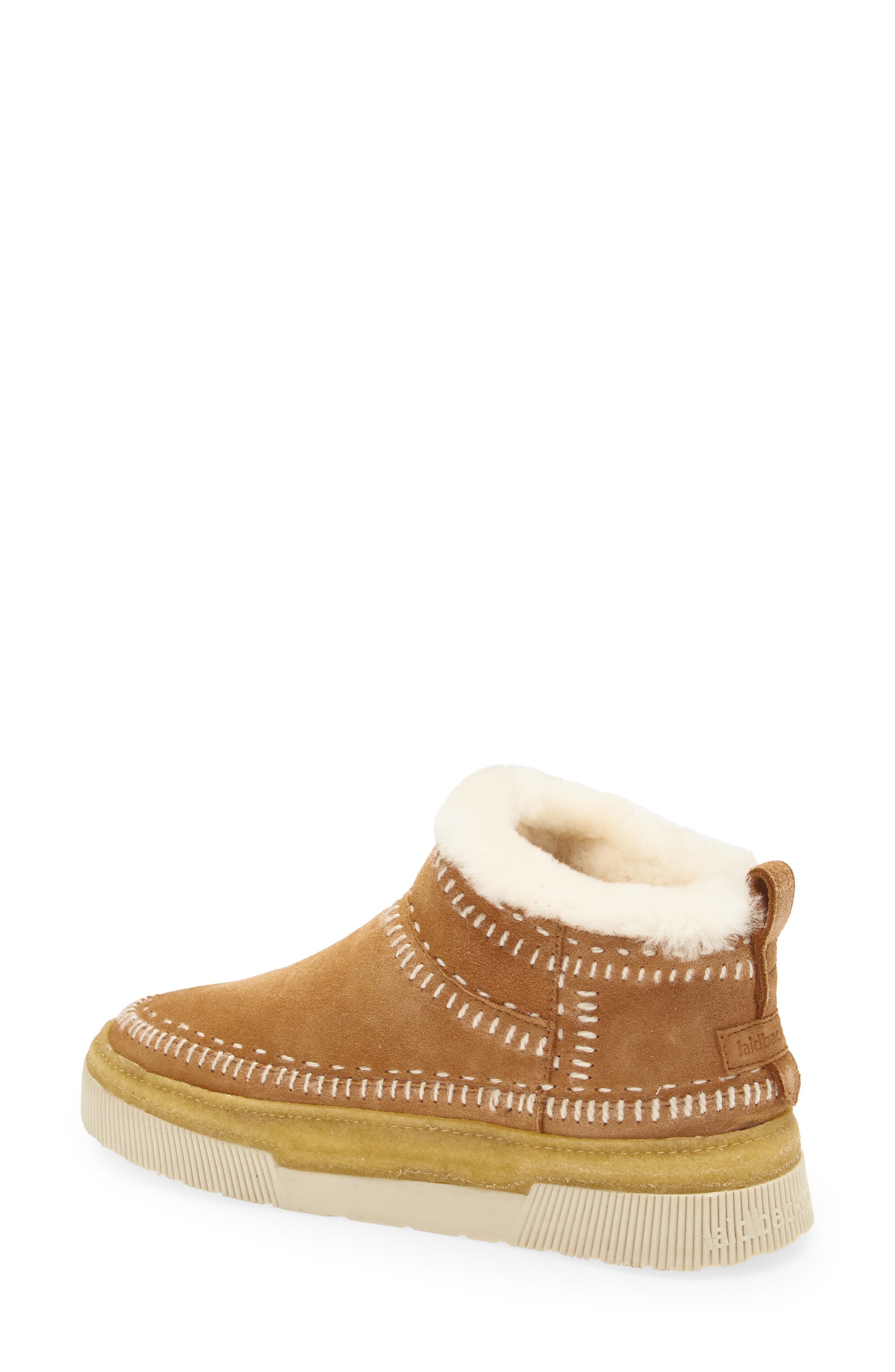 Laidback London Ronan 6.0 Genuine Shearling Lined Ankle Boot, Alternate, color, Chestnut Suede / Natural