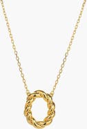 Bearfruit Jewelry Sterling Silver 18k Gold Plated Eliana Circle Necklace Trendy Everyday