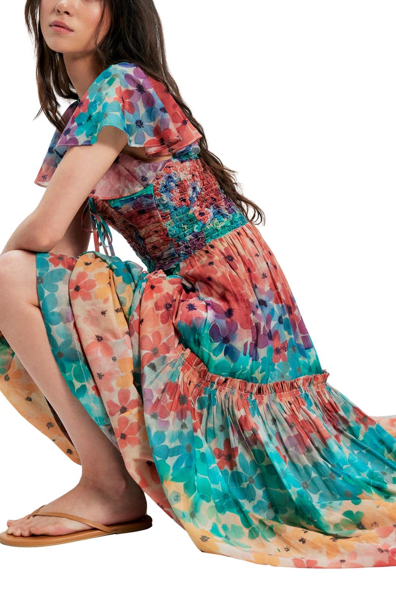 Free People Sunshine Maxi Dress, Alternate, color, Soft Tropic Combo