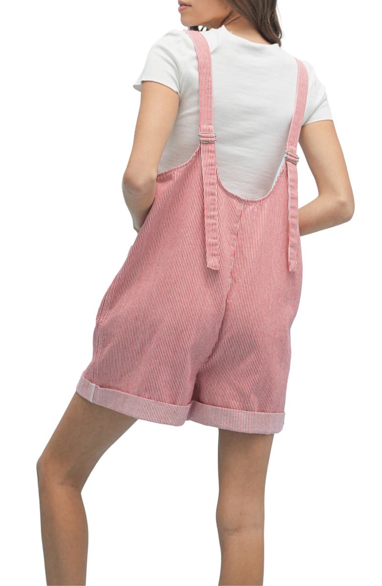 WISHLIST Striped Romper, Alternate, color, Red/ White