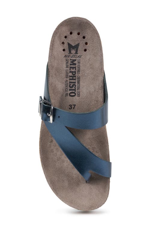 Mephisto Helen Toe Loop Sandal In Blue