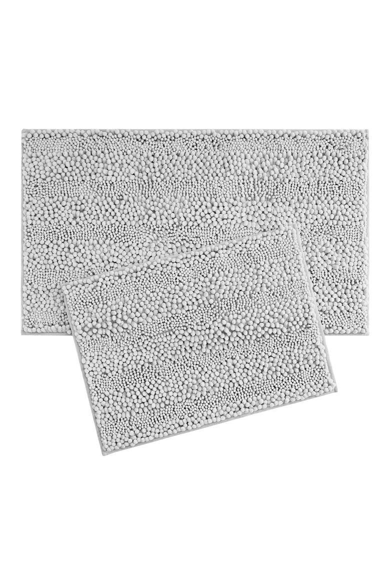 Chenille Set of 2 Bath Rugs, Main, color, LIGHT GREY