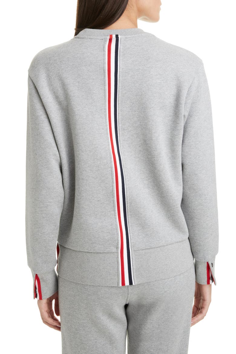 Stripe Back Sweater, Alternate, color, LIGHT GREY