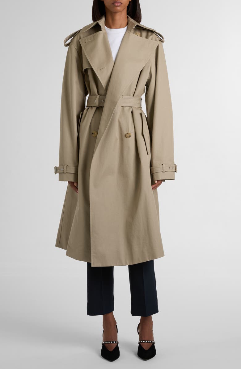McQueen Belted Trench Coat, Alternate, color,