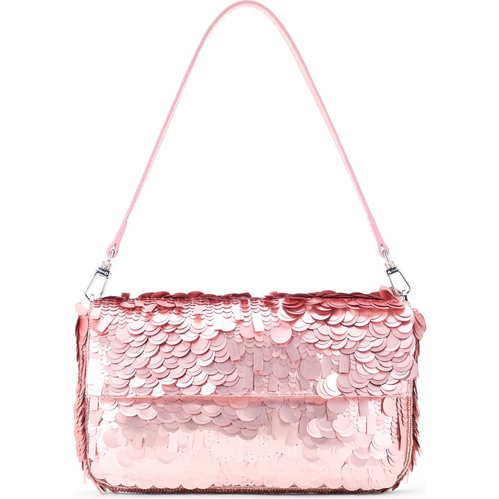 Staud Timmy Beaded Shoulder Bag In Pink