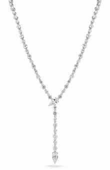 Sterling Silver Cubic Zirconia Y-Necklace