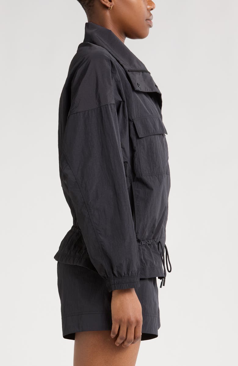 Zella Road Trip Crinkle Jacket, Alternate, color, Black