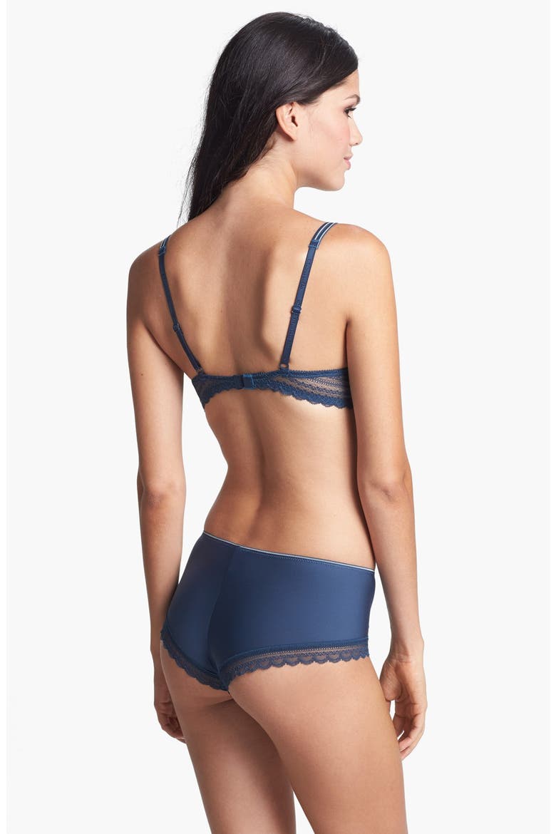 'Merci' Underwire Push-Up Bra, Alternate, color, METALLIC BLUE
