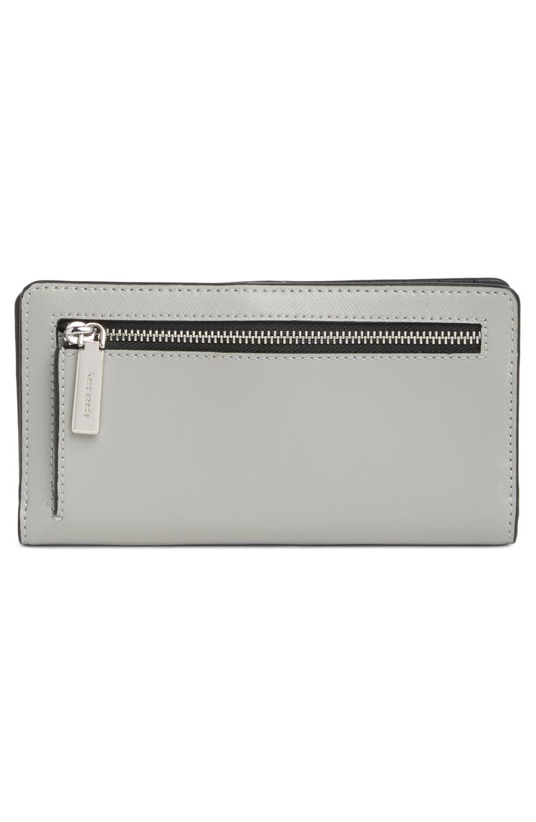 Kate Spade New York large slim bifold wallet, Alternate, color, Nimbus Grey Multi