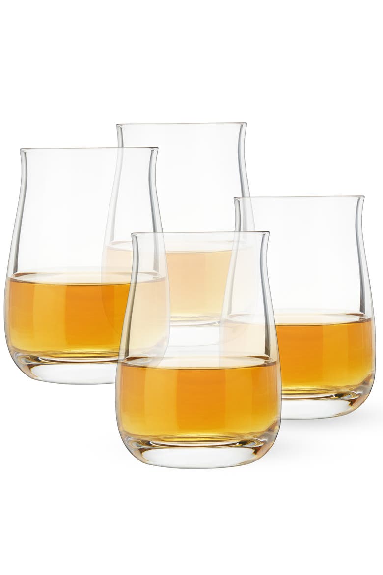 Single Barrel Bourbon Glass Set of 4, Main, color, Clear