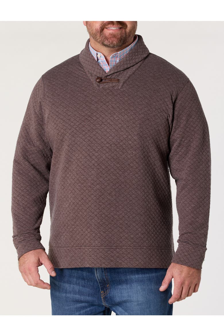 Big & Tall Quilted Sweatshirt, Main, color, BROWN