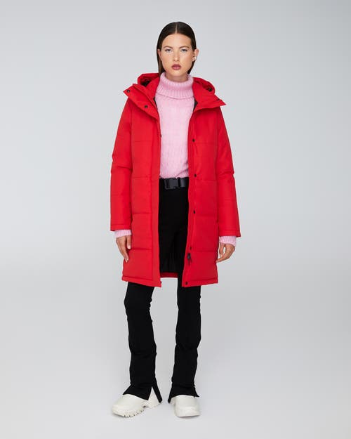 Quartz Co. Madeline | Hooded Insulated Winter Jacket In Red