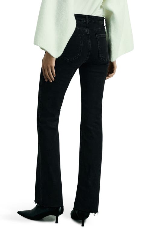 Mango High Waist Balloon Jeans In Black Denim