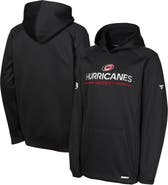 FANATICS Youth Fanatics Black Carolina Hurricanes Authentic Pro Rink Raglan Hoodie