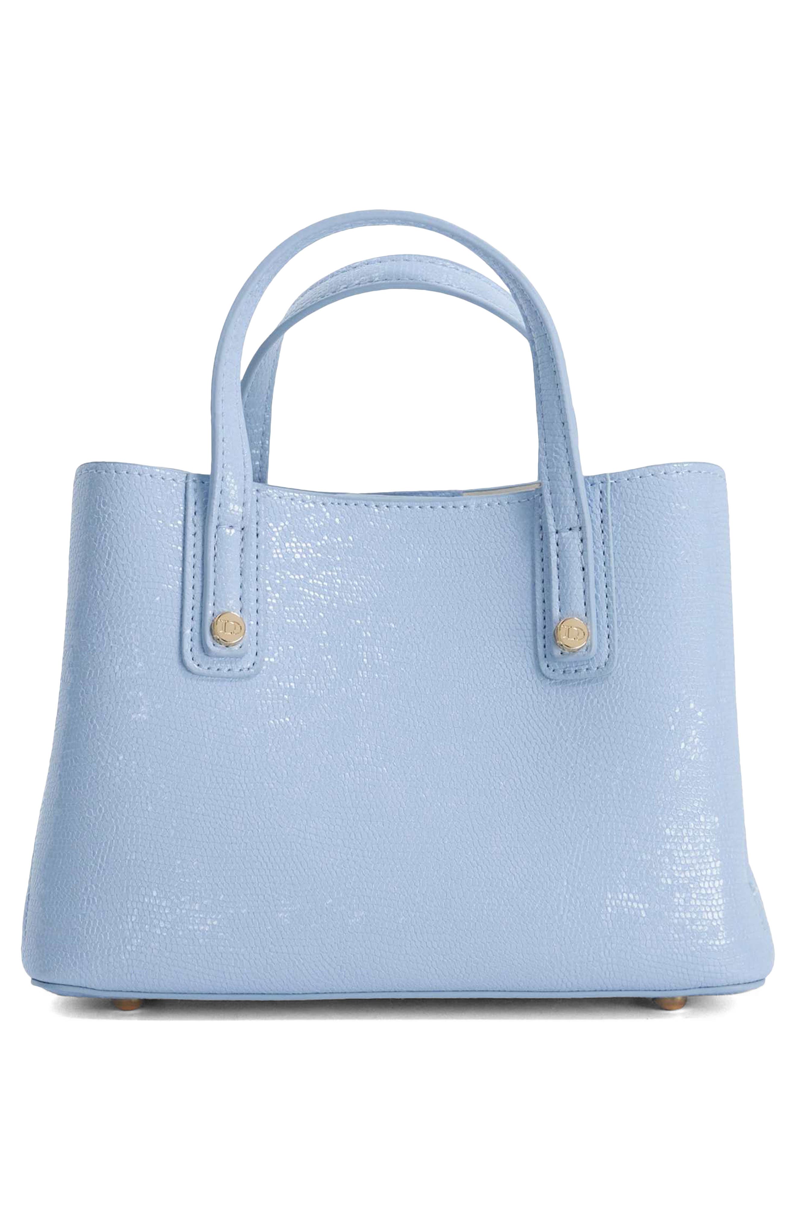 Dinkydorrie Faux Leather Tote, Alternate, color, BLUE
