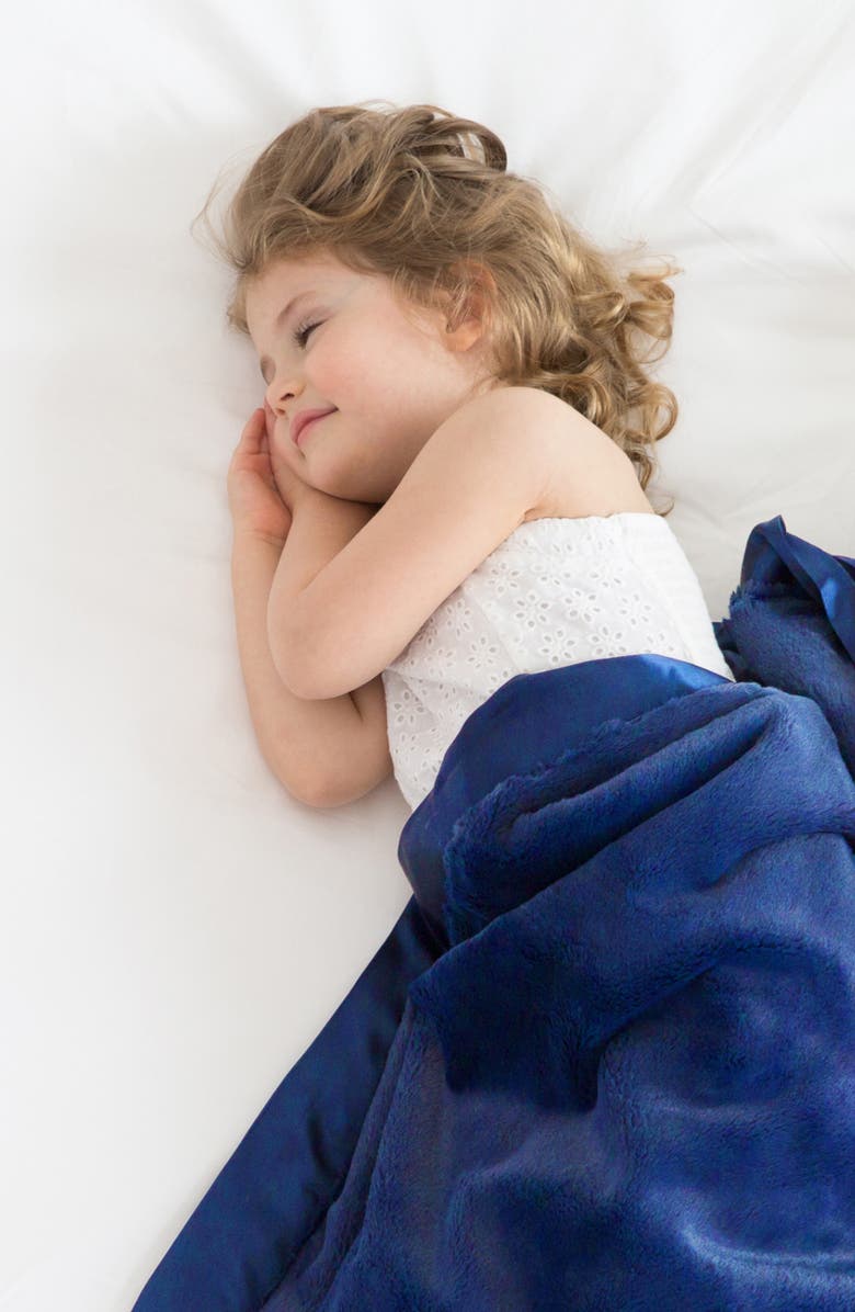 Little Giraffe Luxe Baby Blanket, Alternate, color, Denim