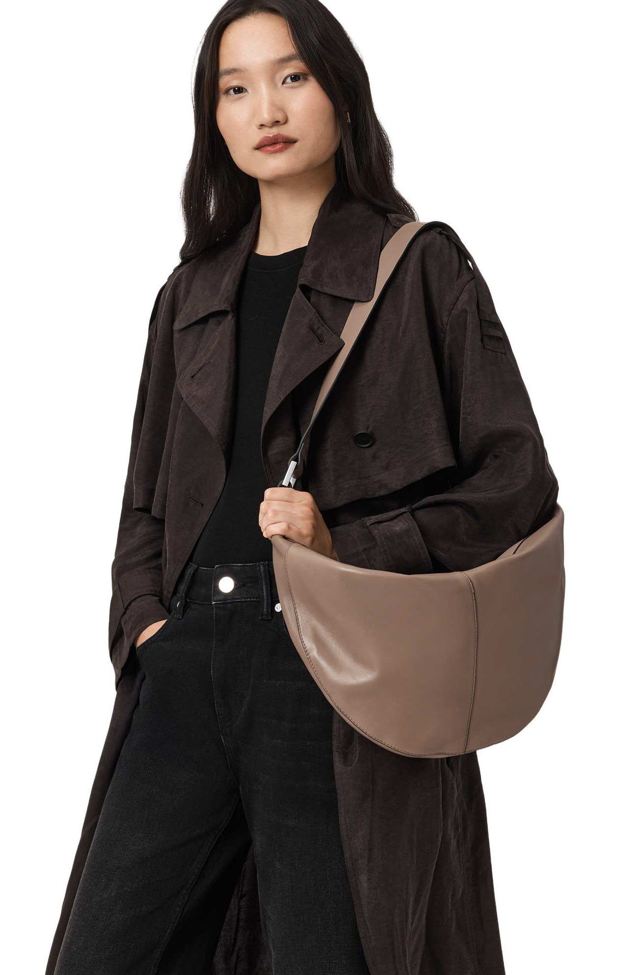 Luna Leather Shoulder Bag, Alternate, color, MOCHA BROWN