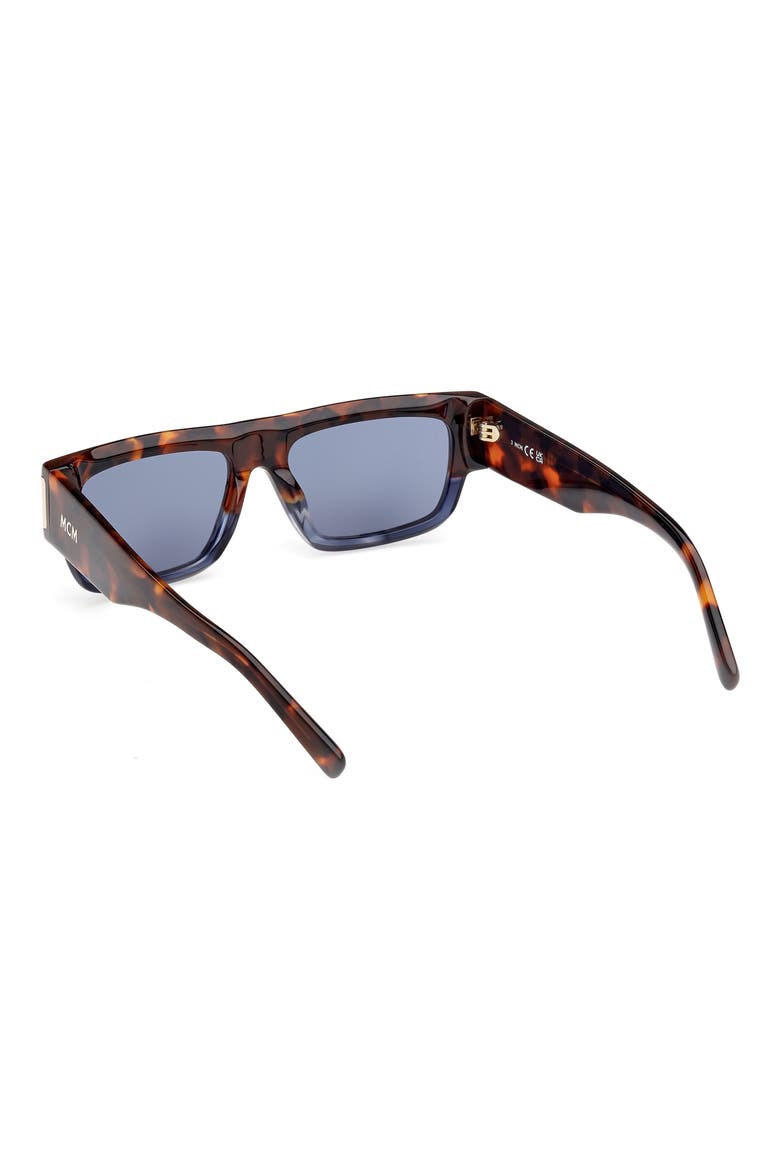 54mm Polarized Rectangular Sunglasses, Alternate, color, HAVANA/ OTHER / BLUE