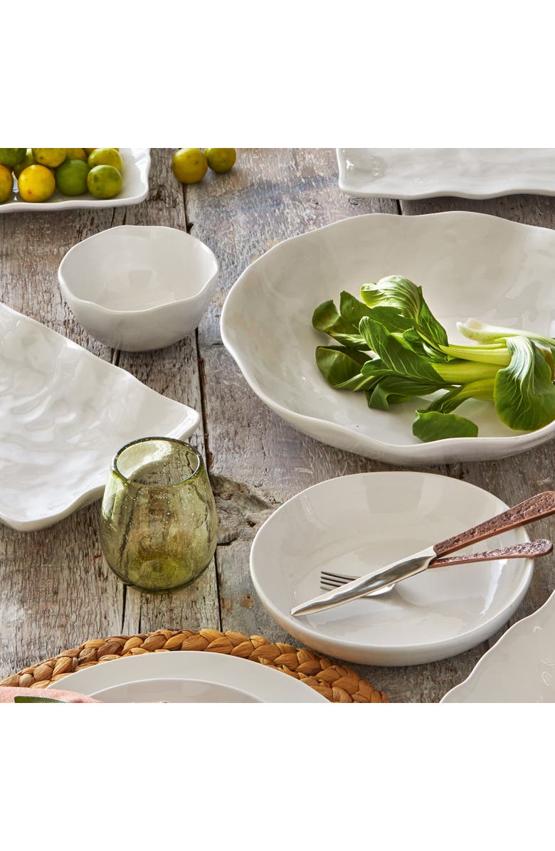 tag Formoso White Stoneware Square Divided Serving Plate, Alternate, color, White