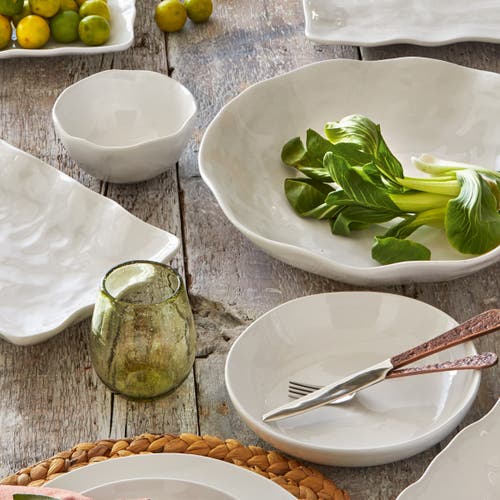 Tag Formoso White Stoneware Square Divided Serving Plate In White