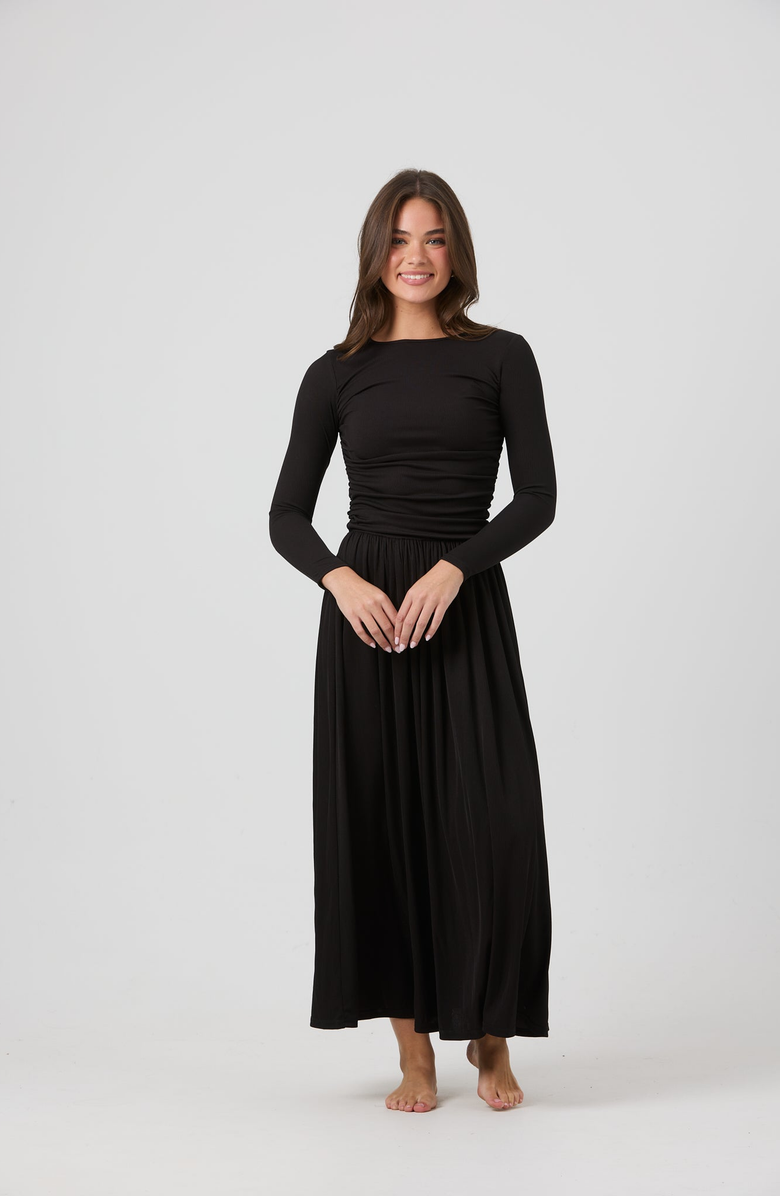 By Tess Collection Isa Dress, Alternate, color, Black